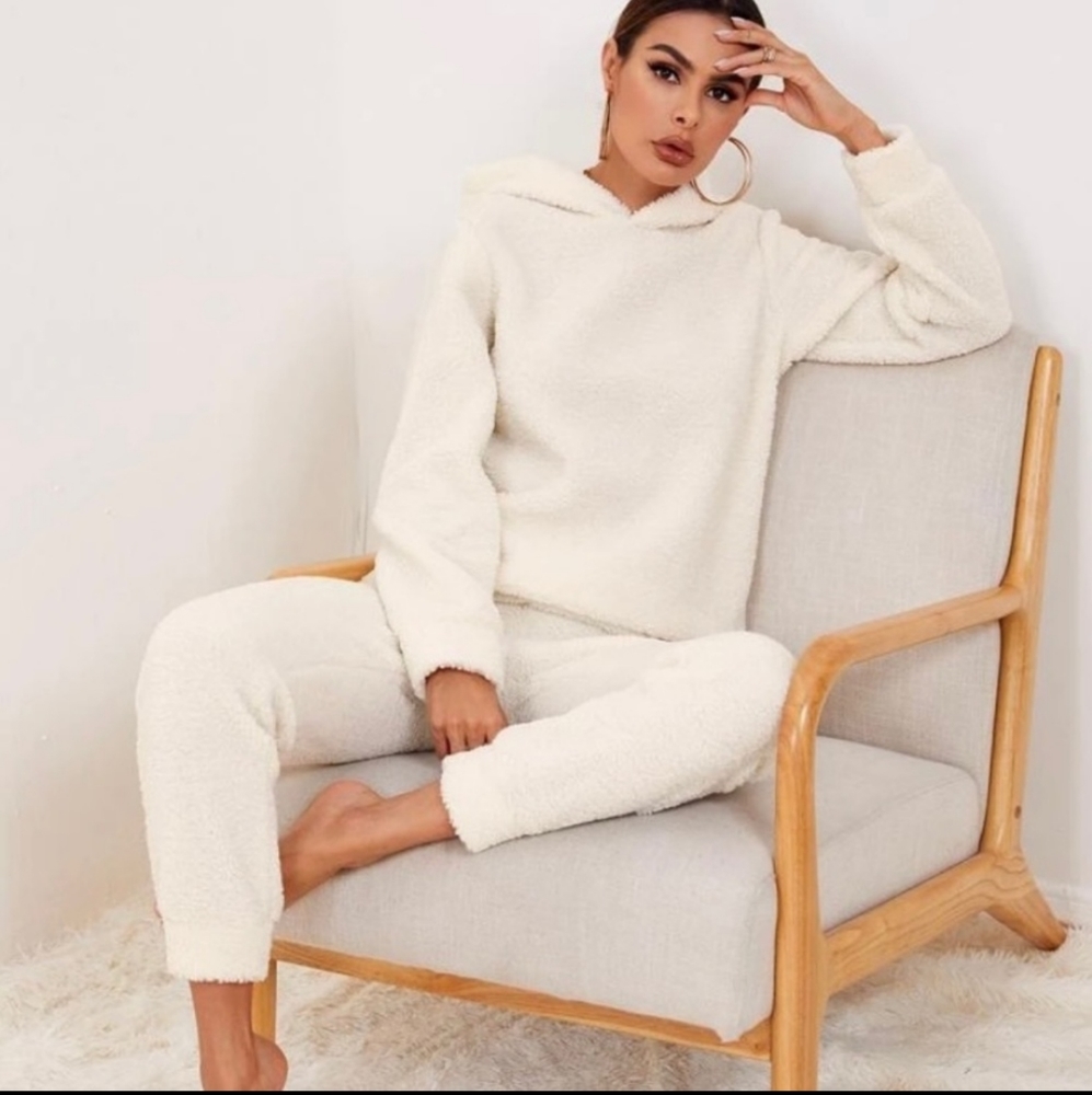 Cozy Cream Sherpa Hoodie for Women